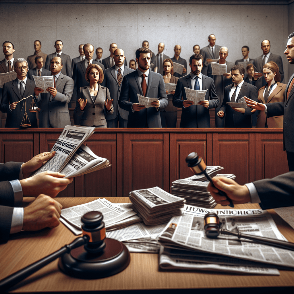 Courtroom scene with Joe Anderson and others before a judge