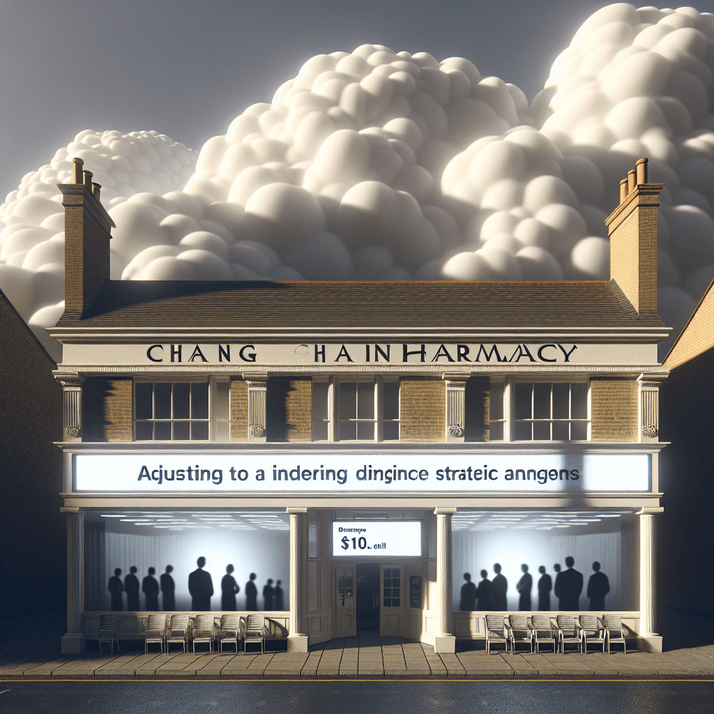 Walgreens storefront with Sycamore Partners banner above