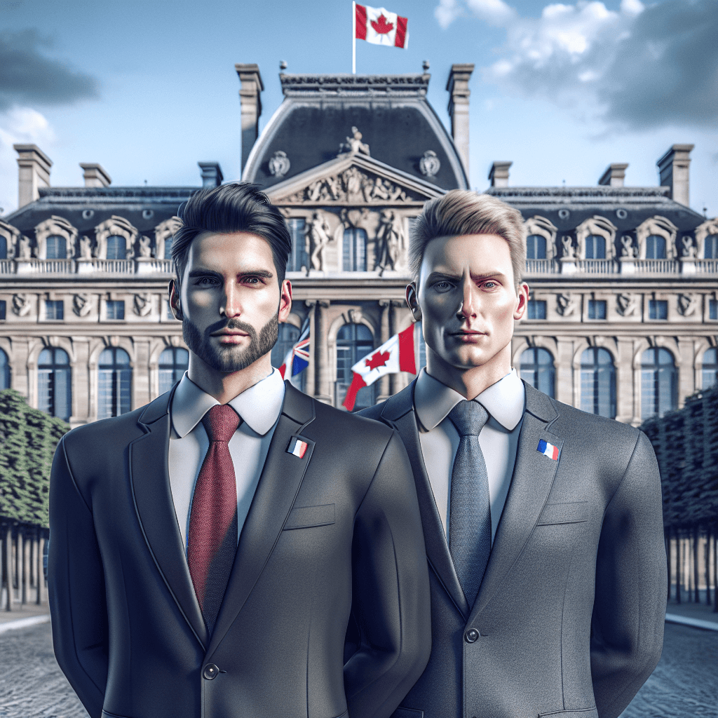 Mark Carney and Emmanuel Macron meeting at Elysee Palace