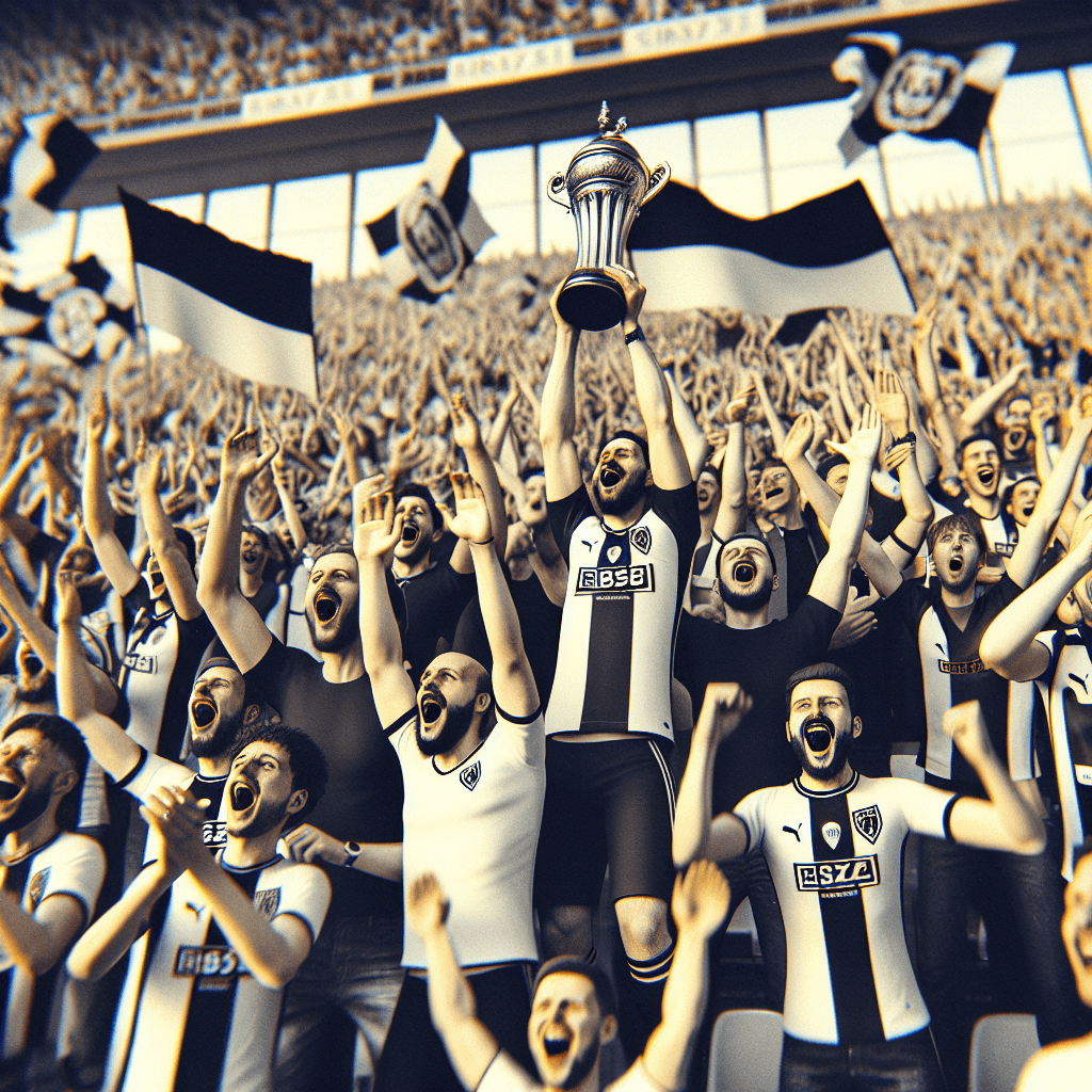Newcastle United fans celebrating Carabao Cup win at Wembley