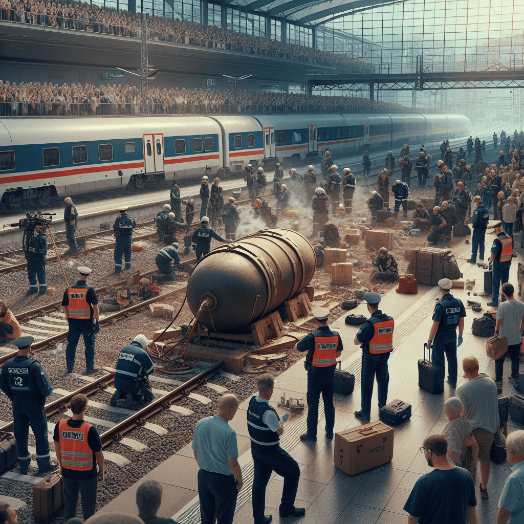 Unexploded World War II bomb near Paris Gare du Nord