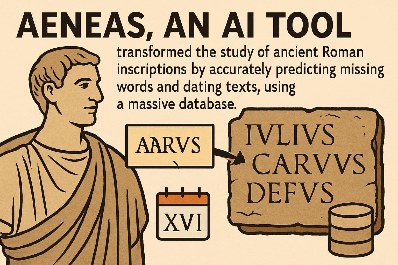 Aeneas AI analyzing ancient Roman inscriptions