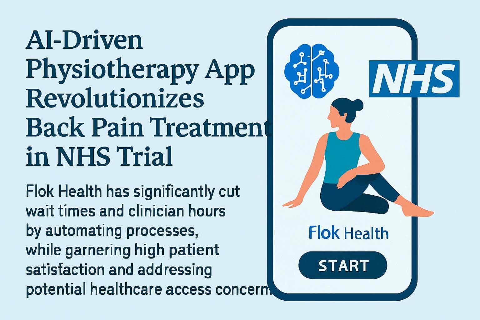 AI physiotherapy app interface on a smartphone screen