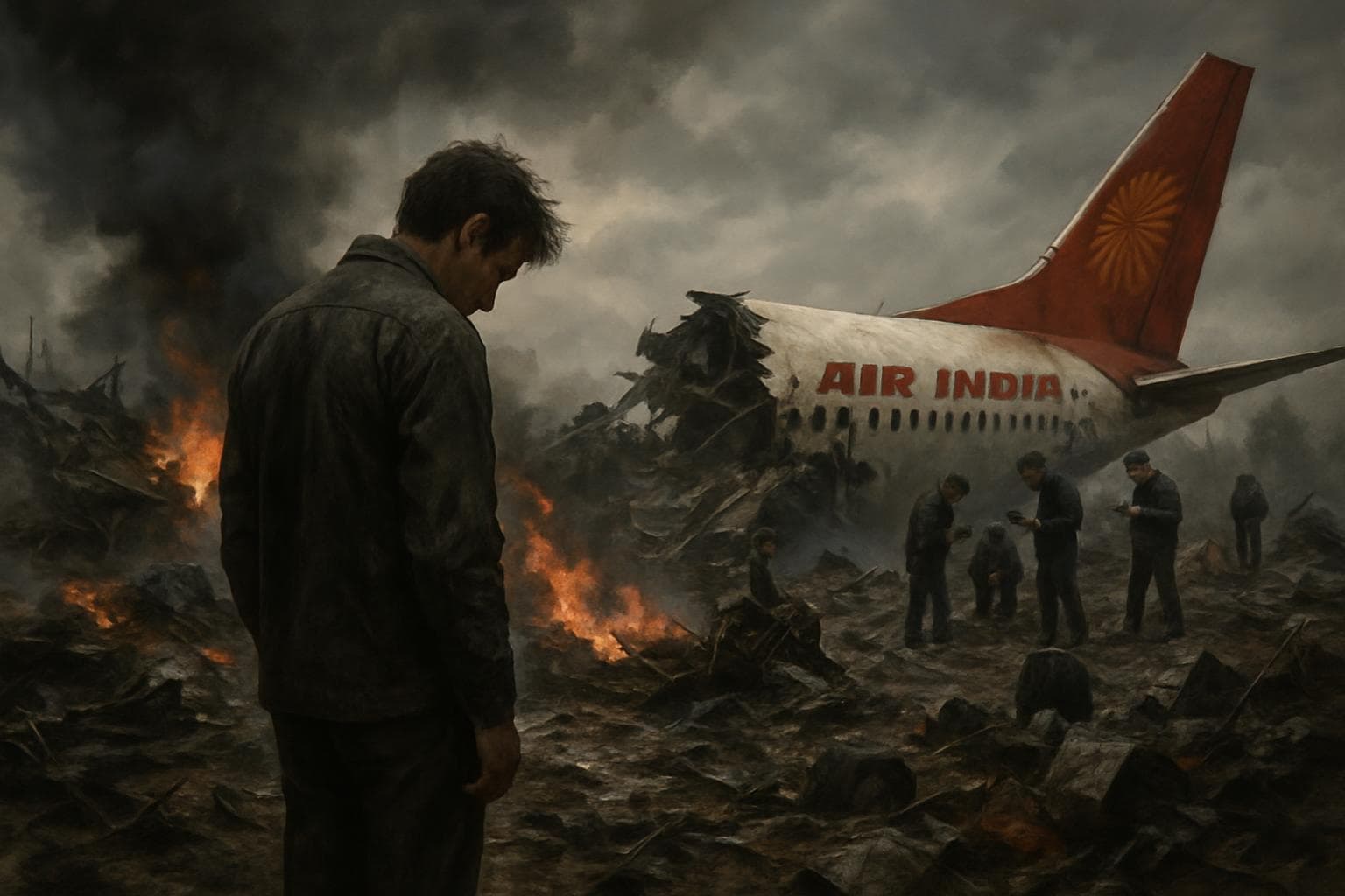 Lone survivor at Air India crash site with investigators