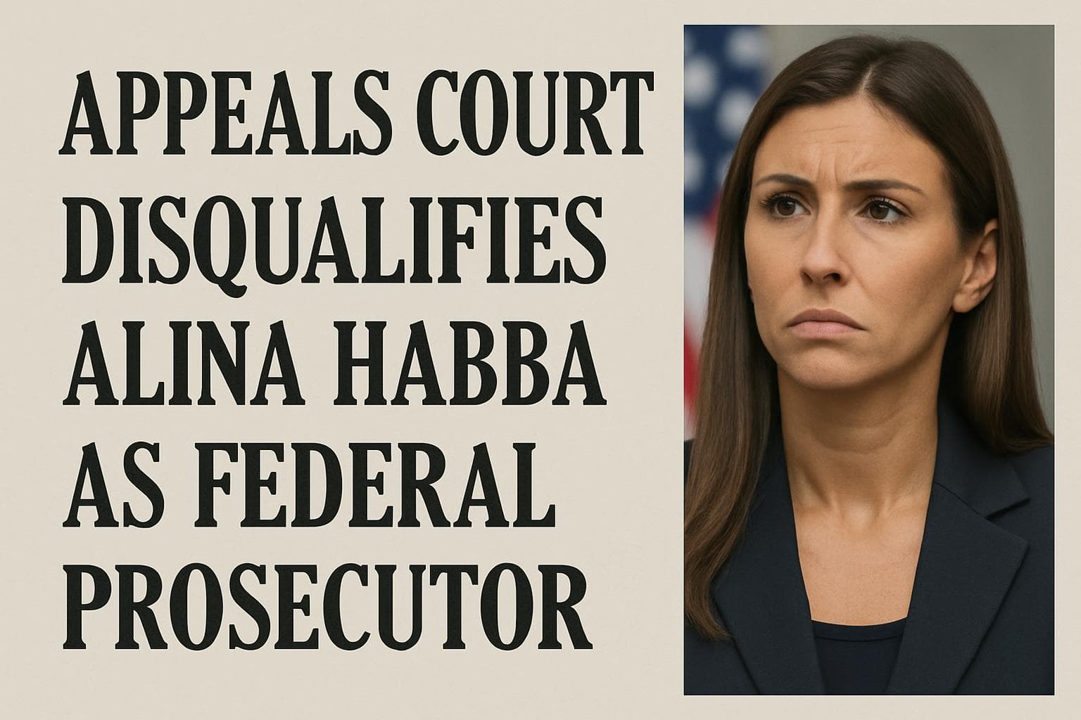 Alina Habba disqualified as New Jersey federal prosecutor