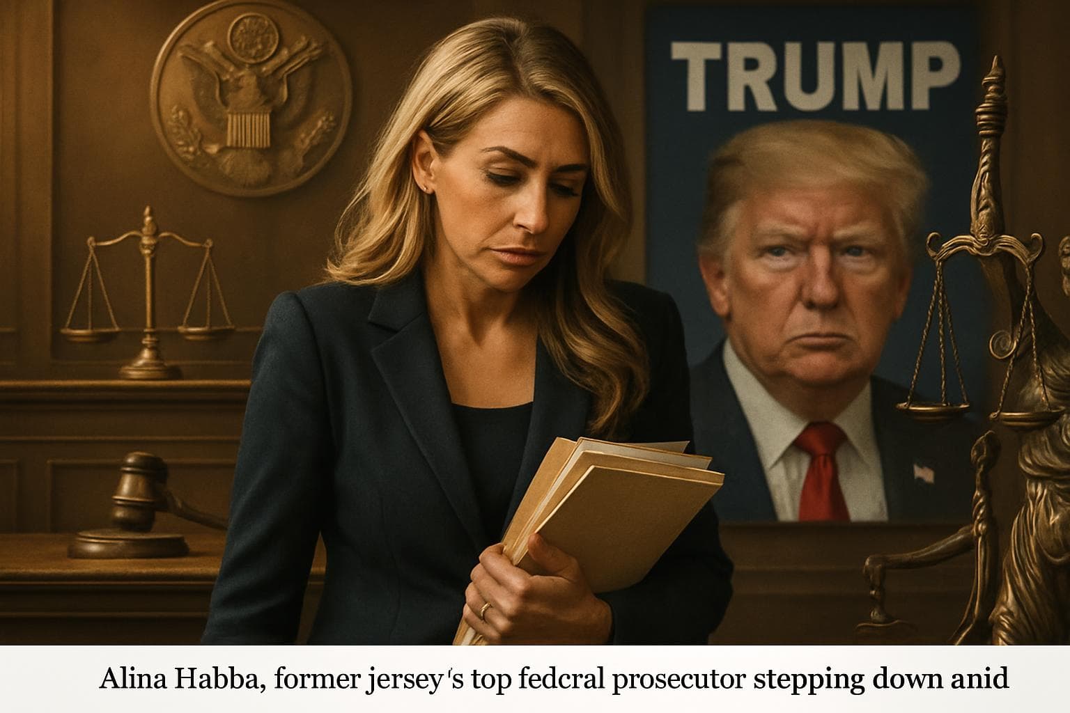 Alina Habba stepping down with courtroom backdrop