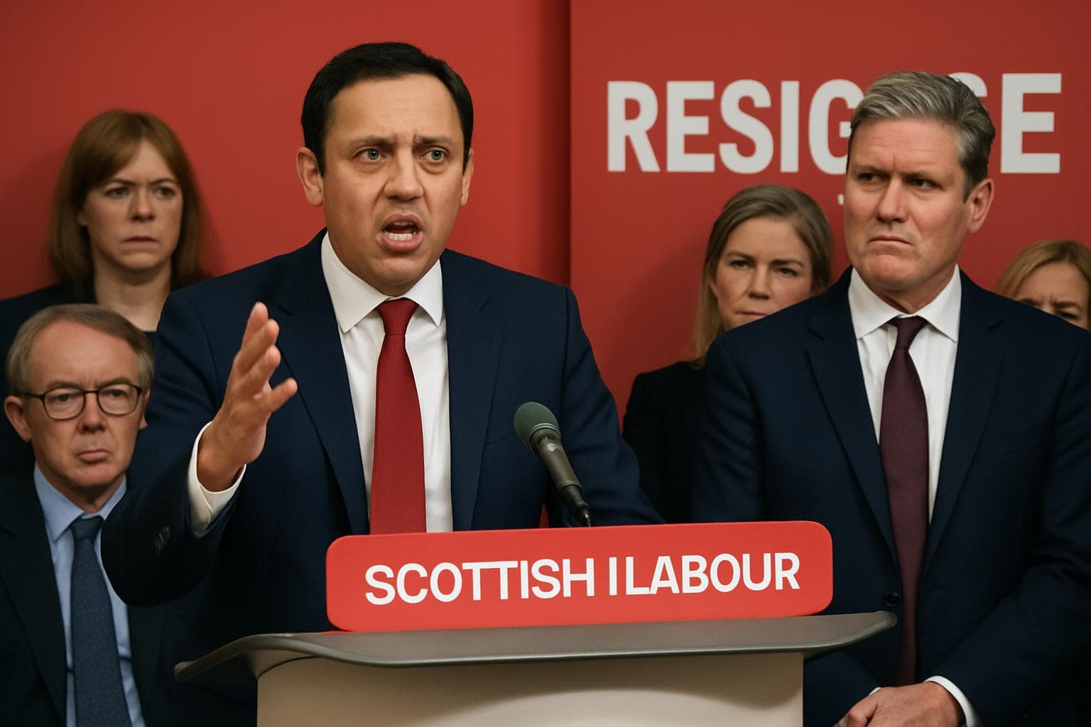 Anas Sarwar calls for Keir Starmer's resignation at press conference