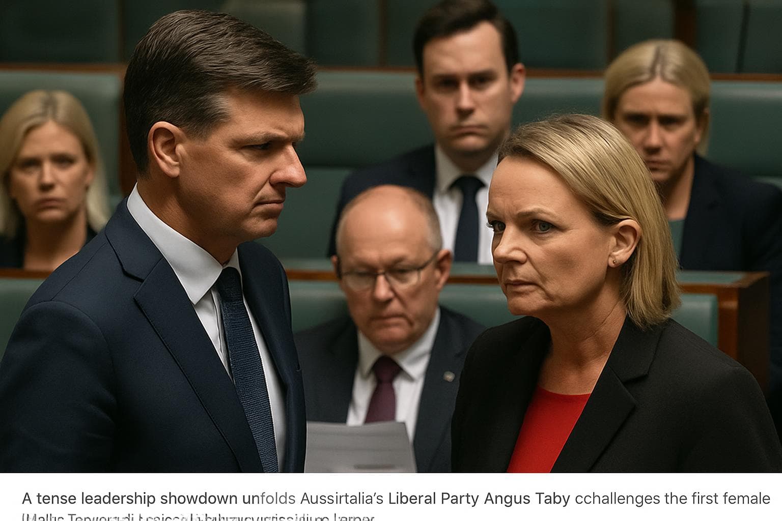 Angus Taylor and Sussan Ley in leadership contest
