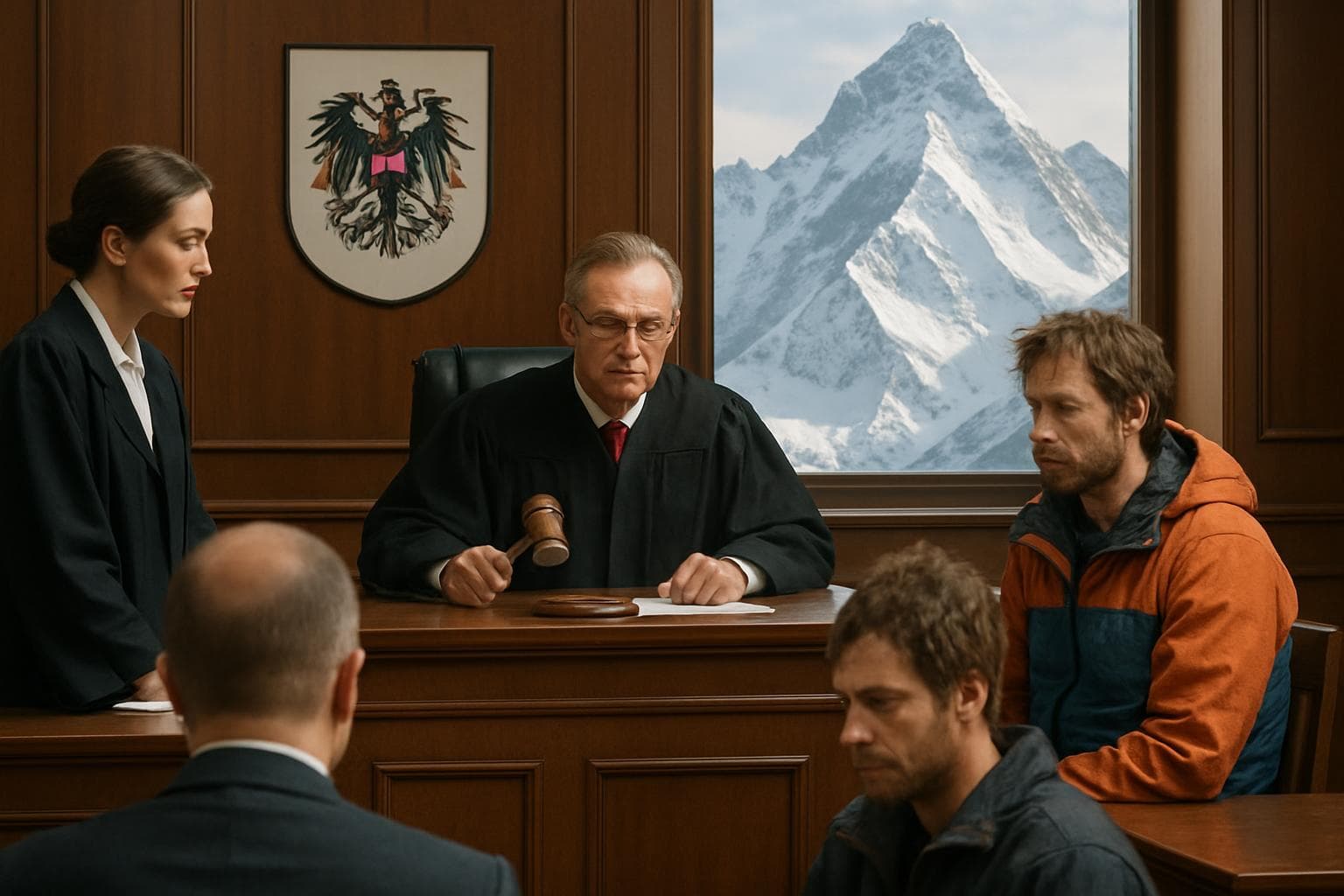 Austrian judge convicts climber in court with snowy mountain