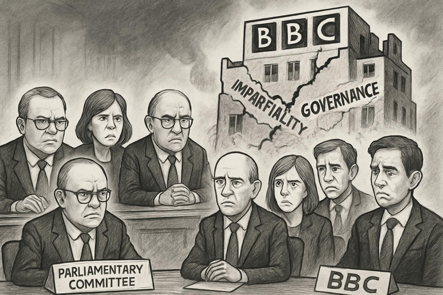 Parliamentary committee hearing on BBC governance issues