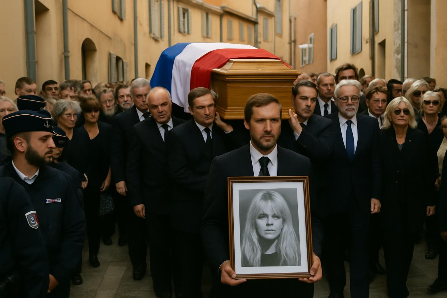Funeral procession for Brigitte Bardot in Saint-Tropez