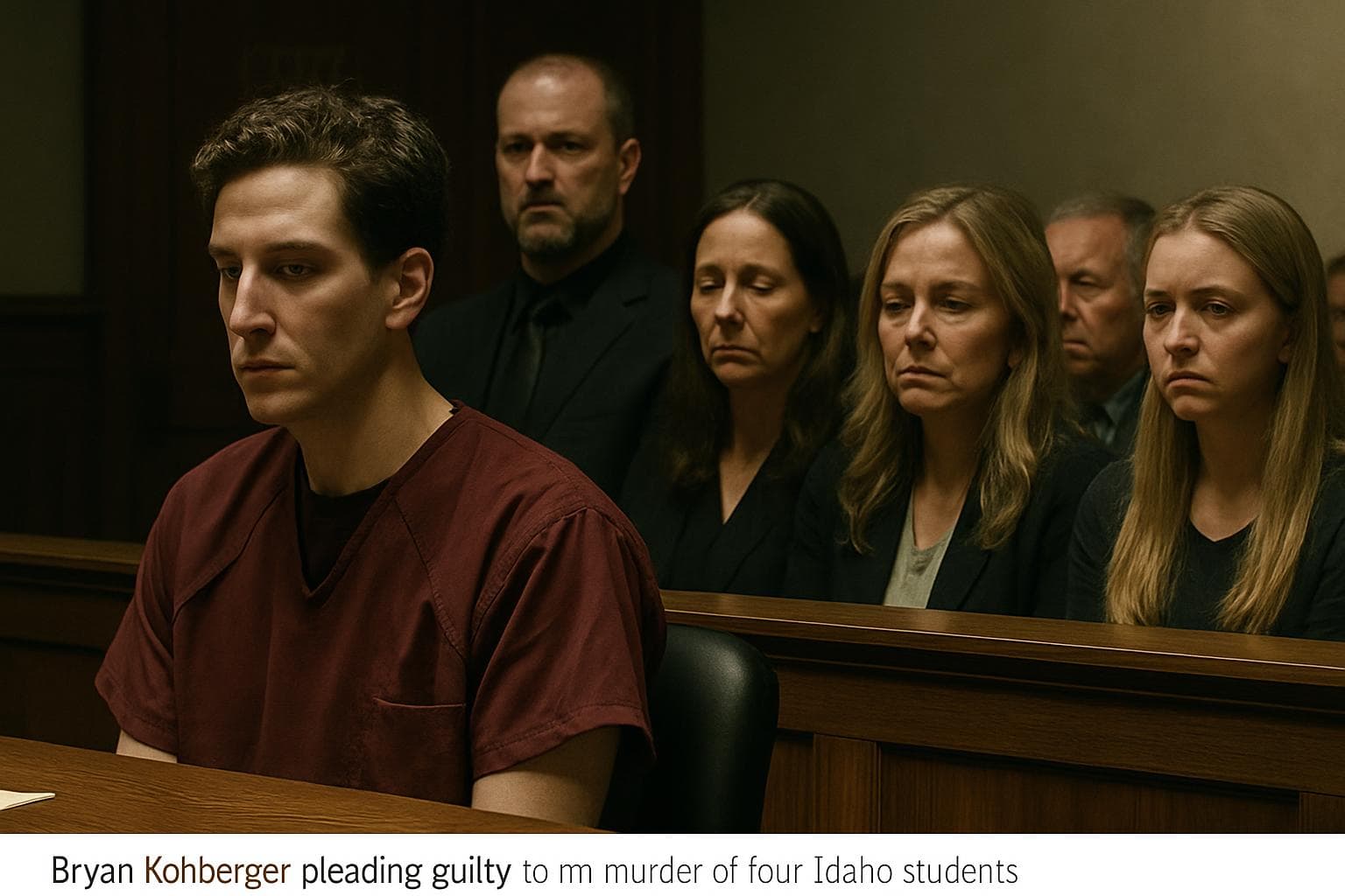 Bryan Kohberger in courtroom pleading guilty to murder