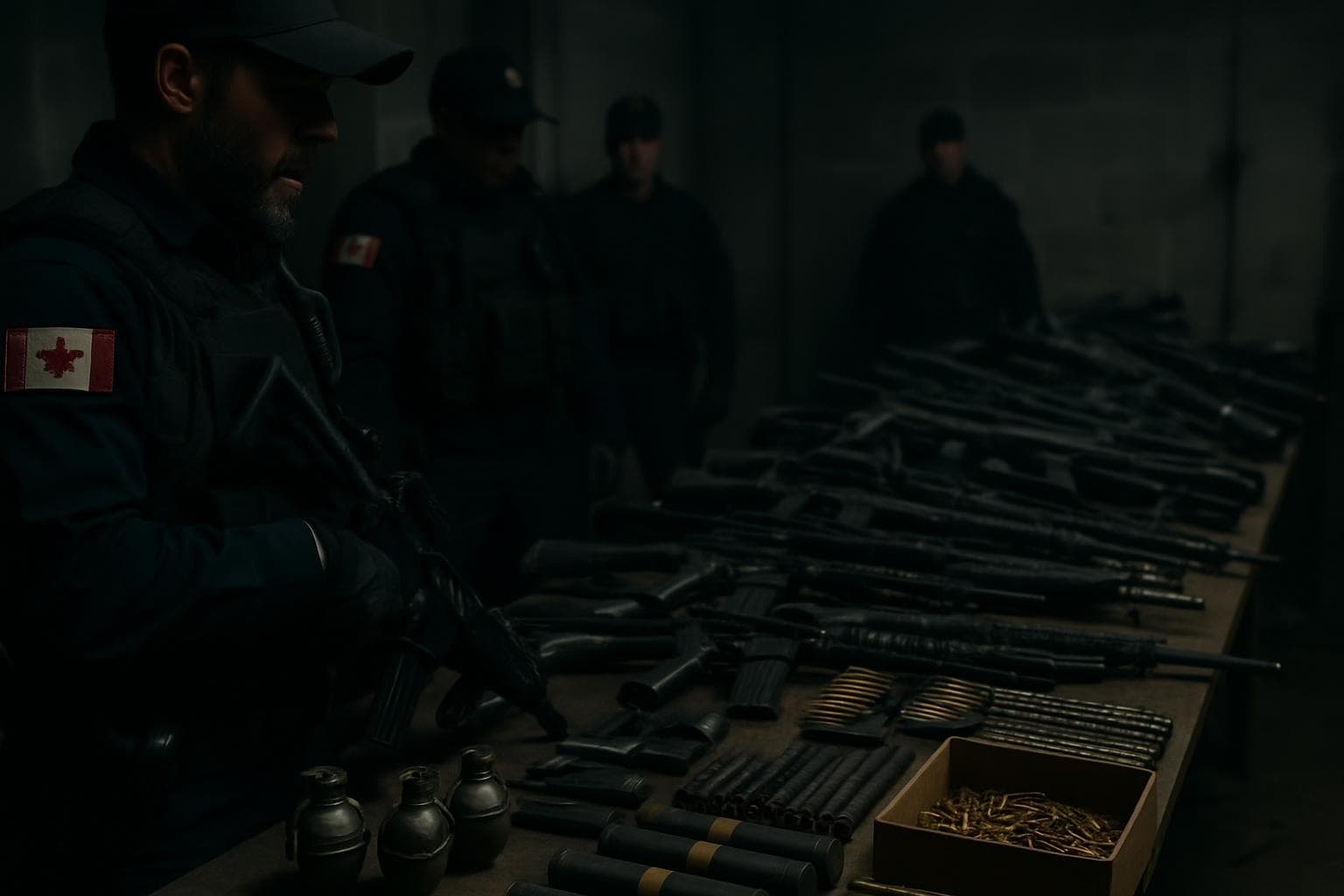 Massive cache of weapons and explosives in Canada