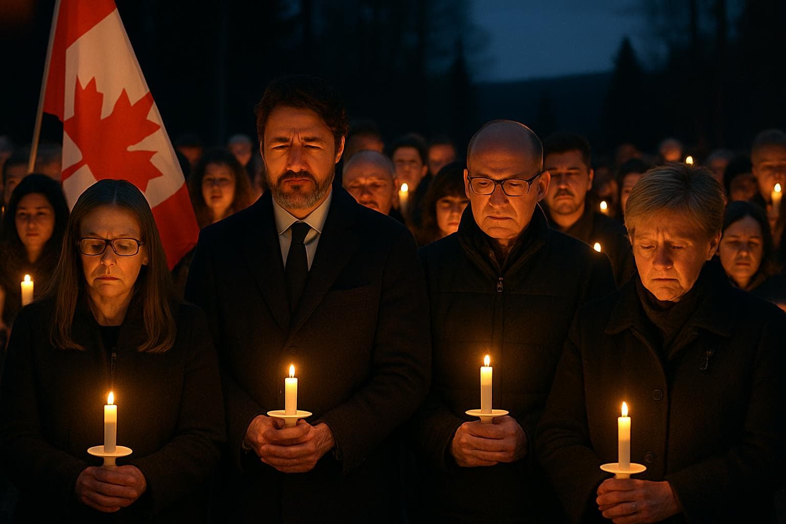 Candlelight vigil with Canadian leaders in Tumbler Ridge