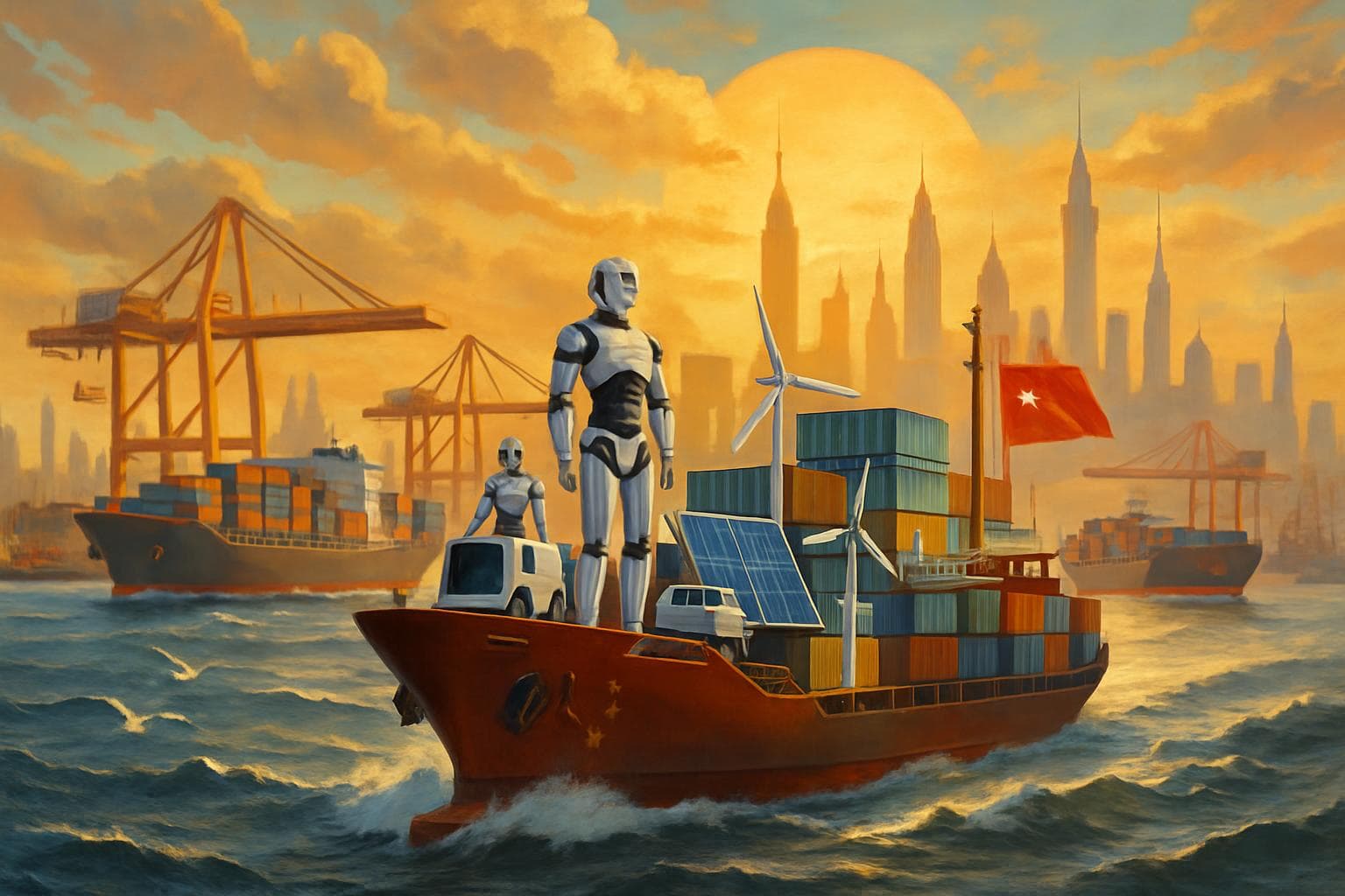 Ships carrying AI, robotics, and green tech products