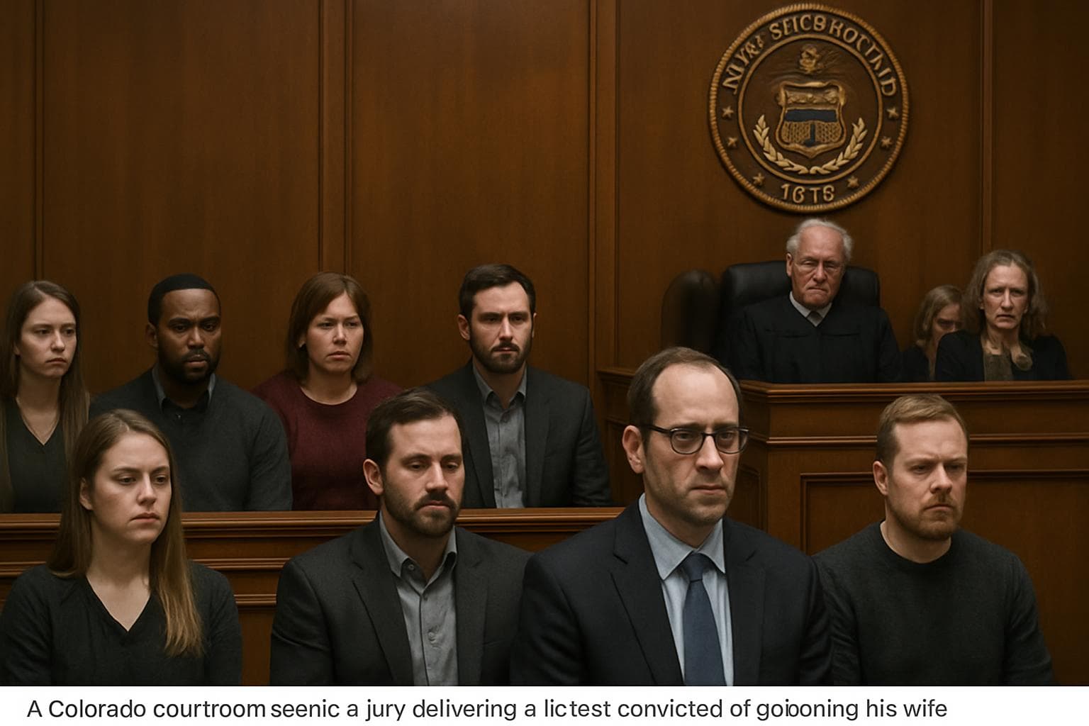 Jury delivering life sentence in Colorado courtroom