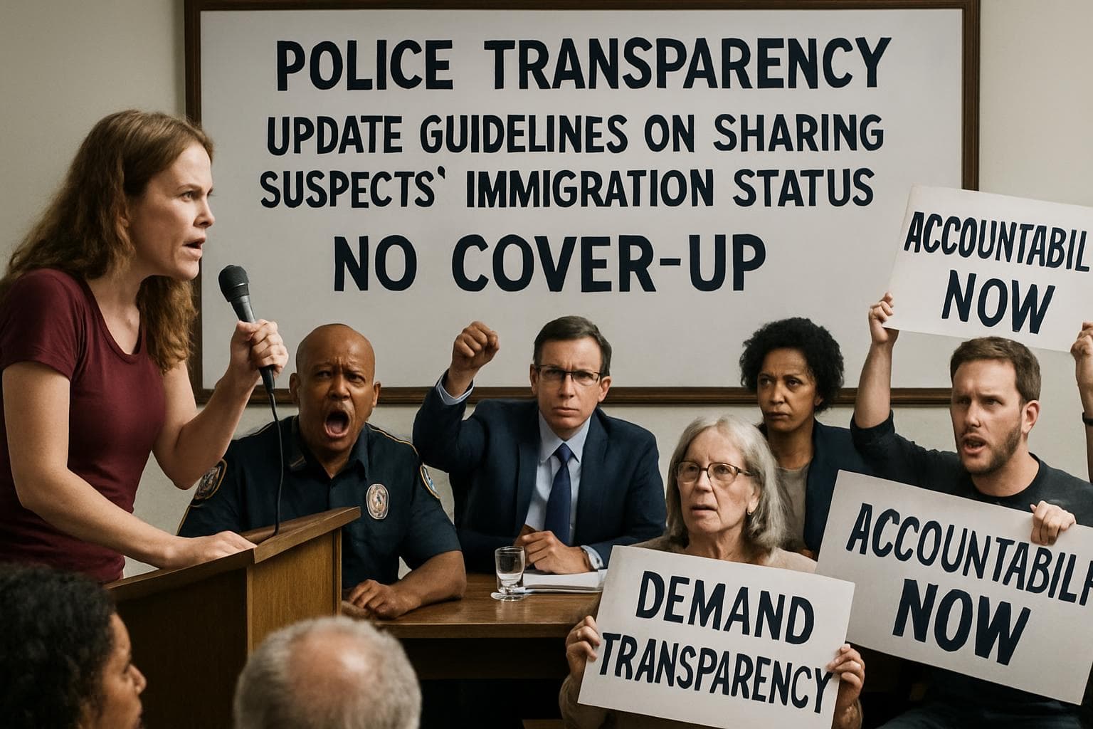 Community members demand police transparency at public meeting