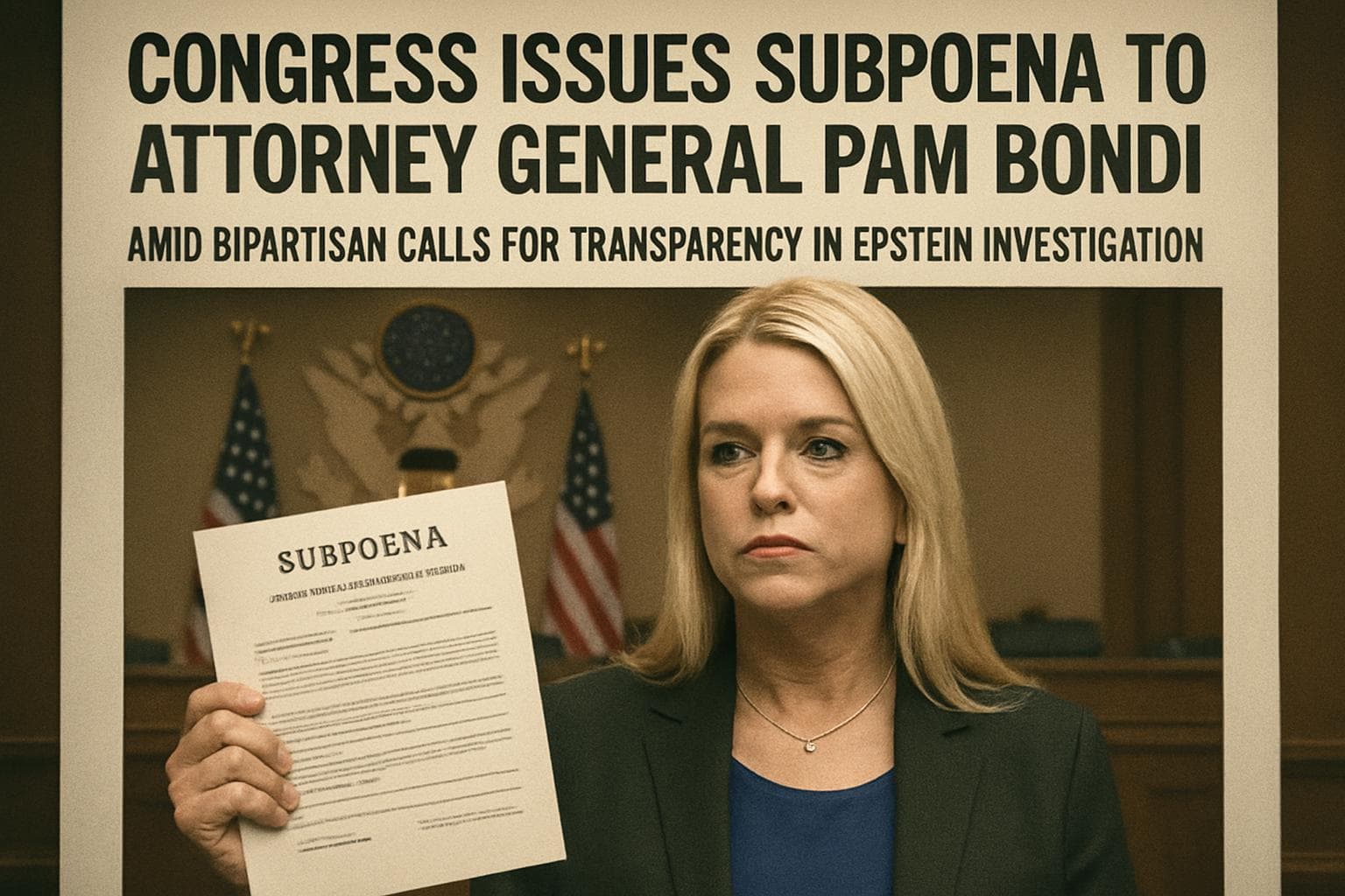 Congress issues subpoena to Attorney General Pam Bondi