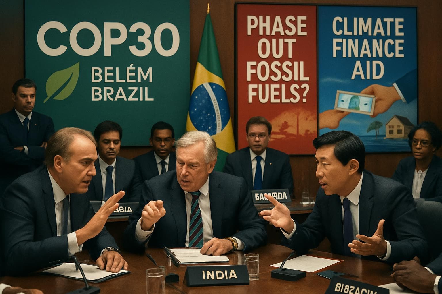World leaders negotiating at COP30 in Belém, Brazil