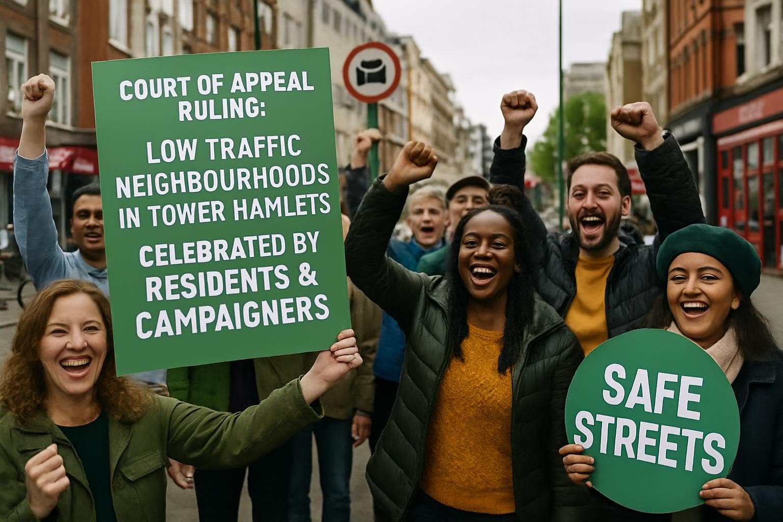 Residents celebrating court ruling on low traffic neighborhoods