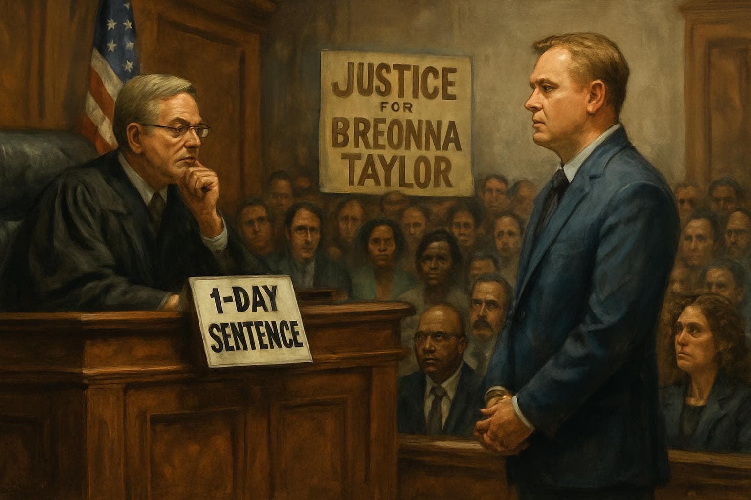 Judge in courtroom considering sentence for Brett Hankison