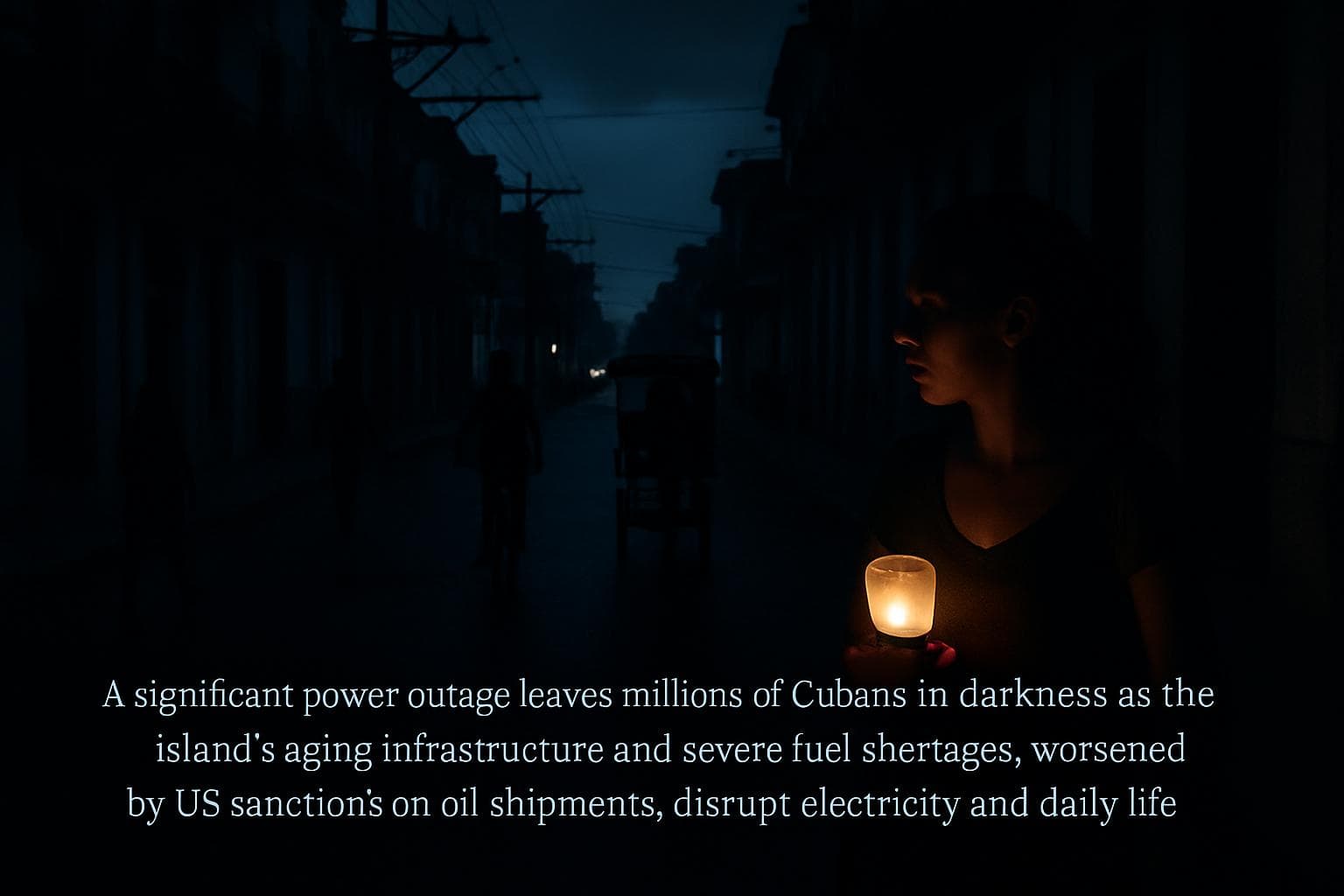 Cuban city in darkness due to power outage