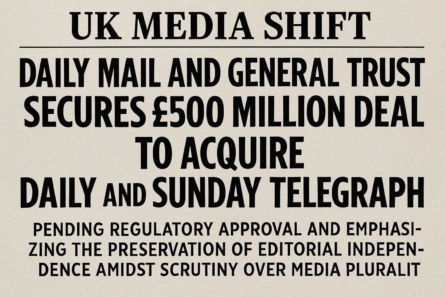 Daily Mail acquires Daily and Sunday Telegraph in UK
