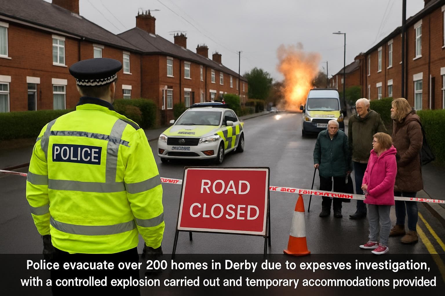 Police evacuate homes in Derby due to explosives investigation