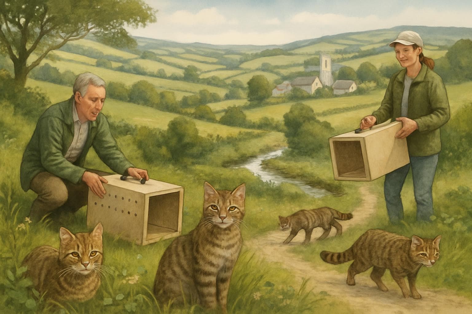 European wildcats being reintroduced in mid-Devon countryside