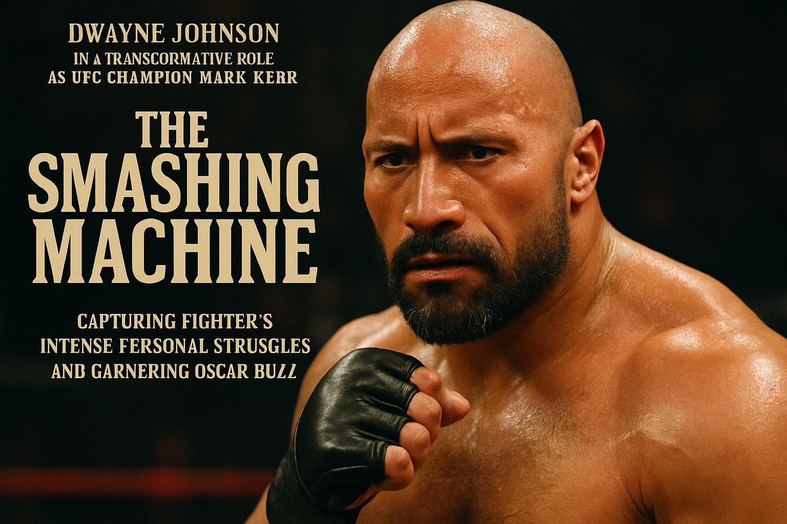 Dwayne Johnson portraying UFC champion Mark Kerr