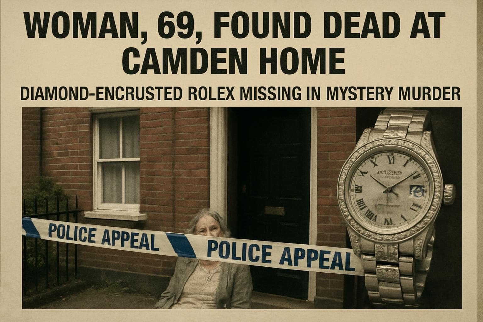 Police investigating a murder scene in a Camden home