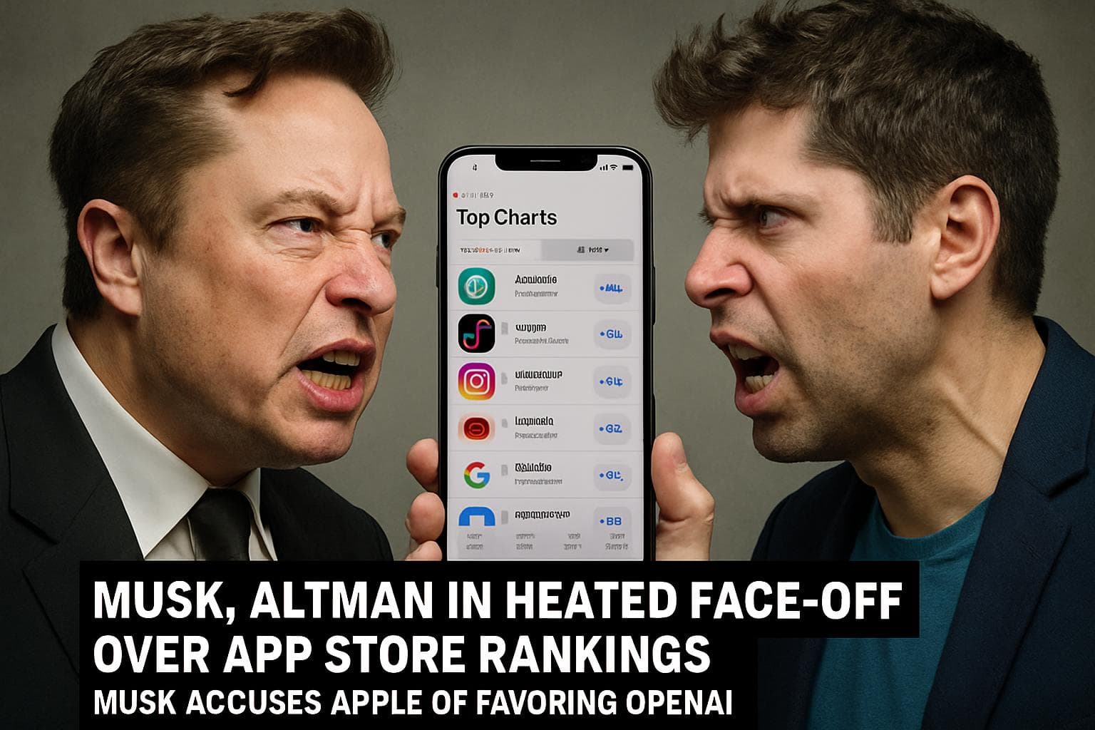 Elon Musk and Sam Altman in a face-off over App Store