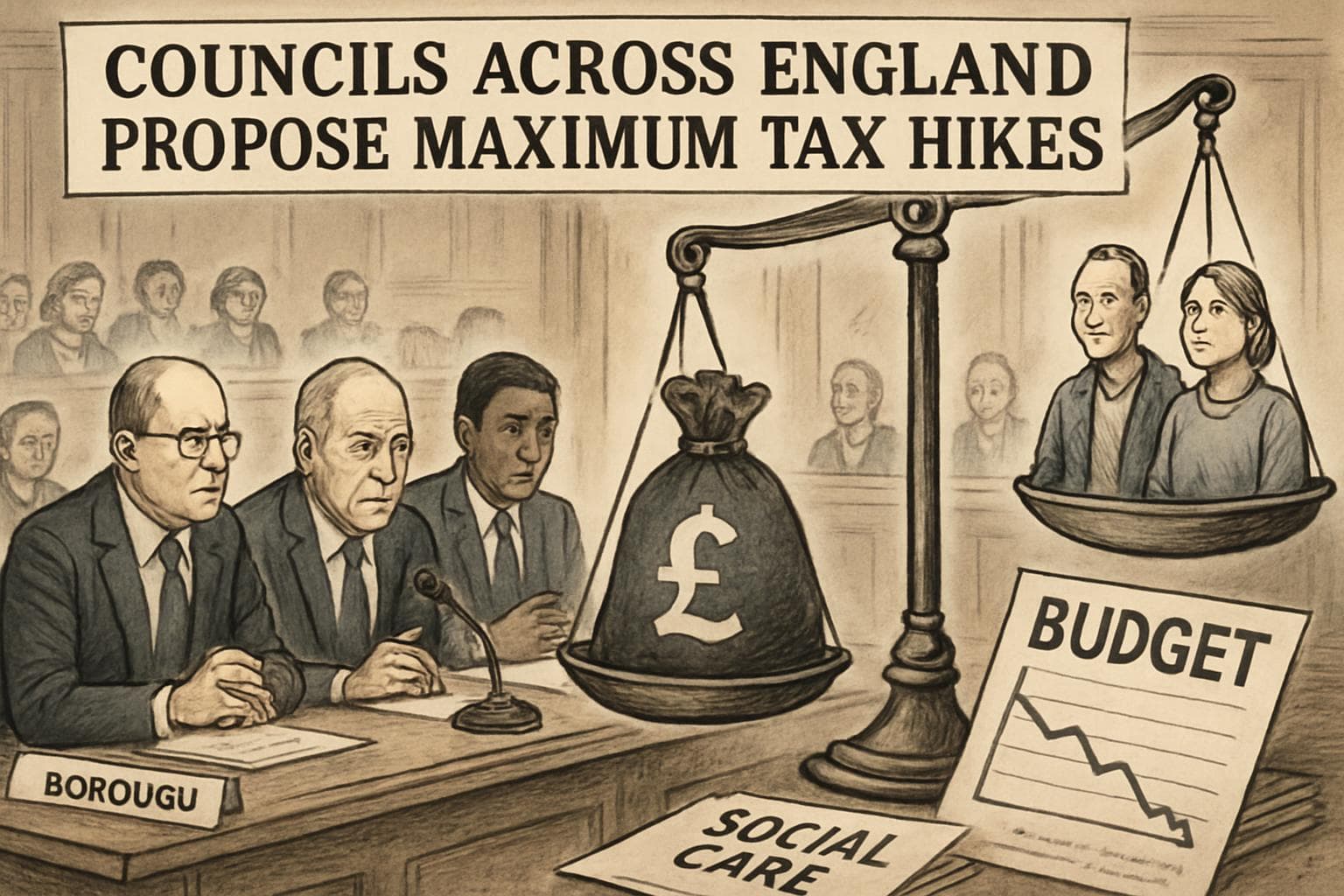 Borough leaders in meetings discussing tax hikes