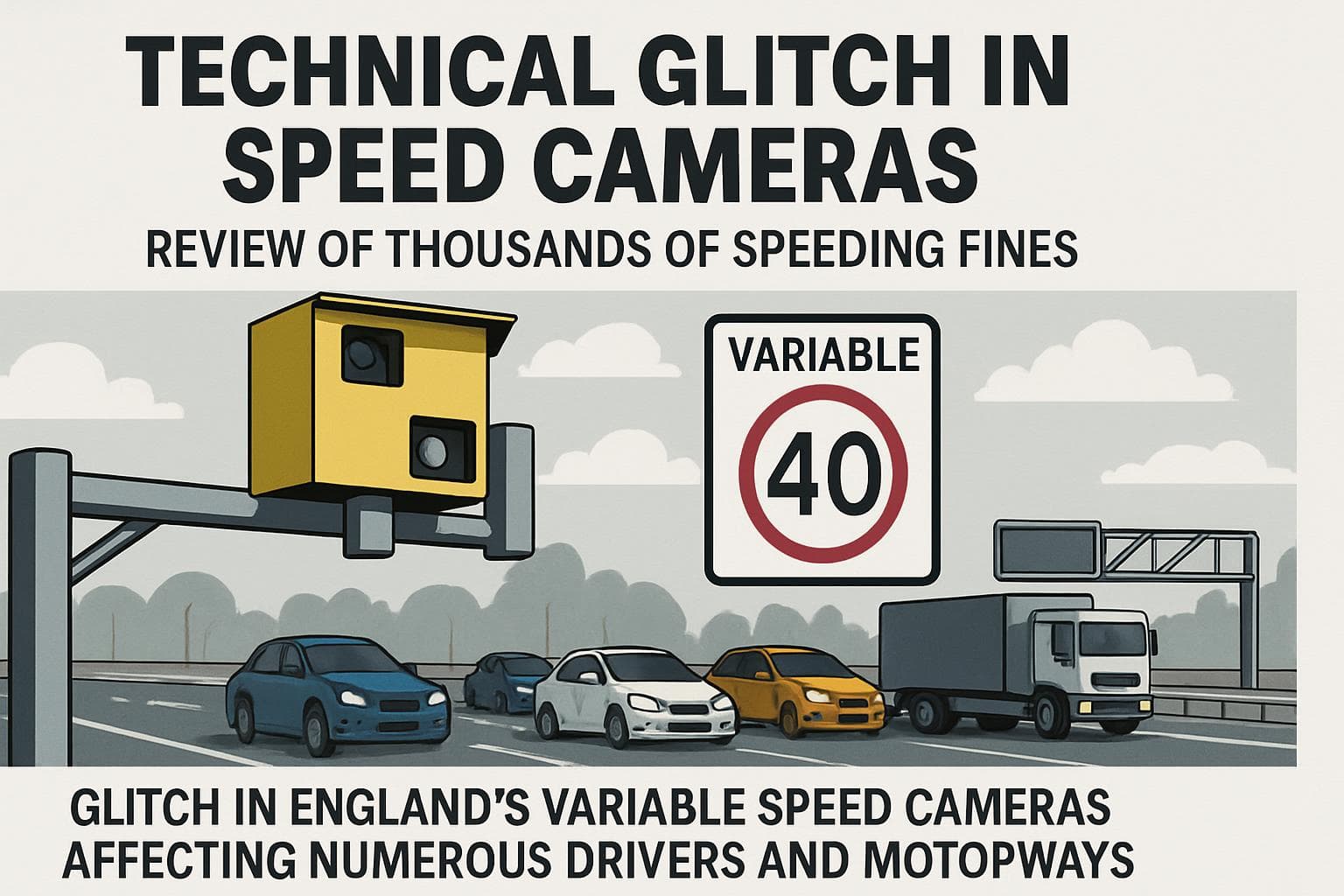Variable speed cameras in England with technical glitch