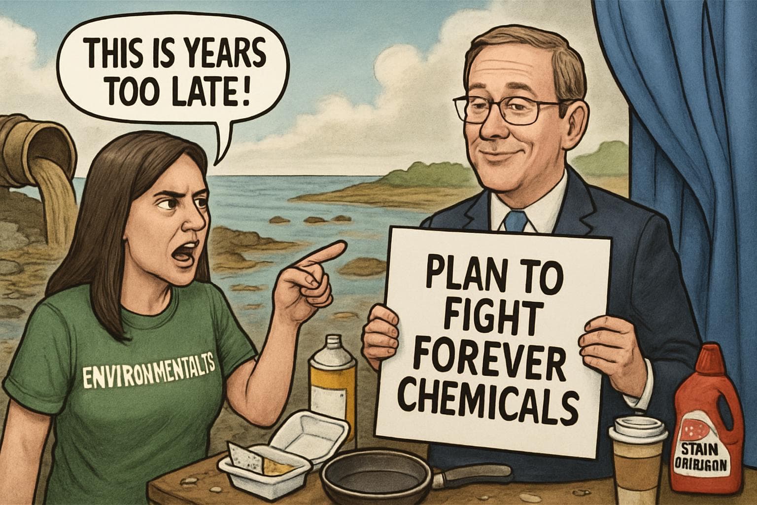 Environmentalist and official discuss delayed chemical plan