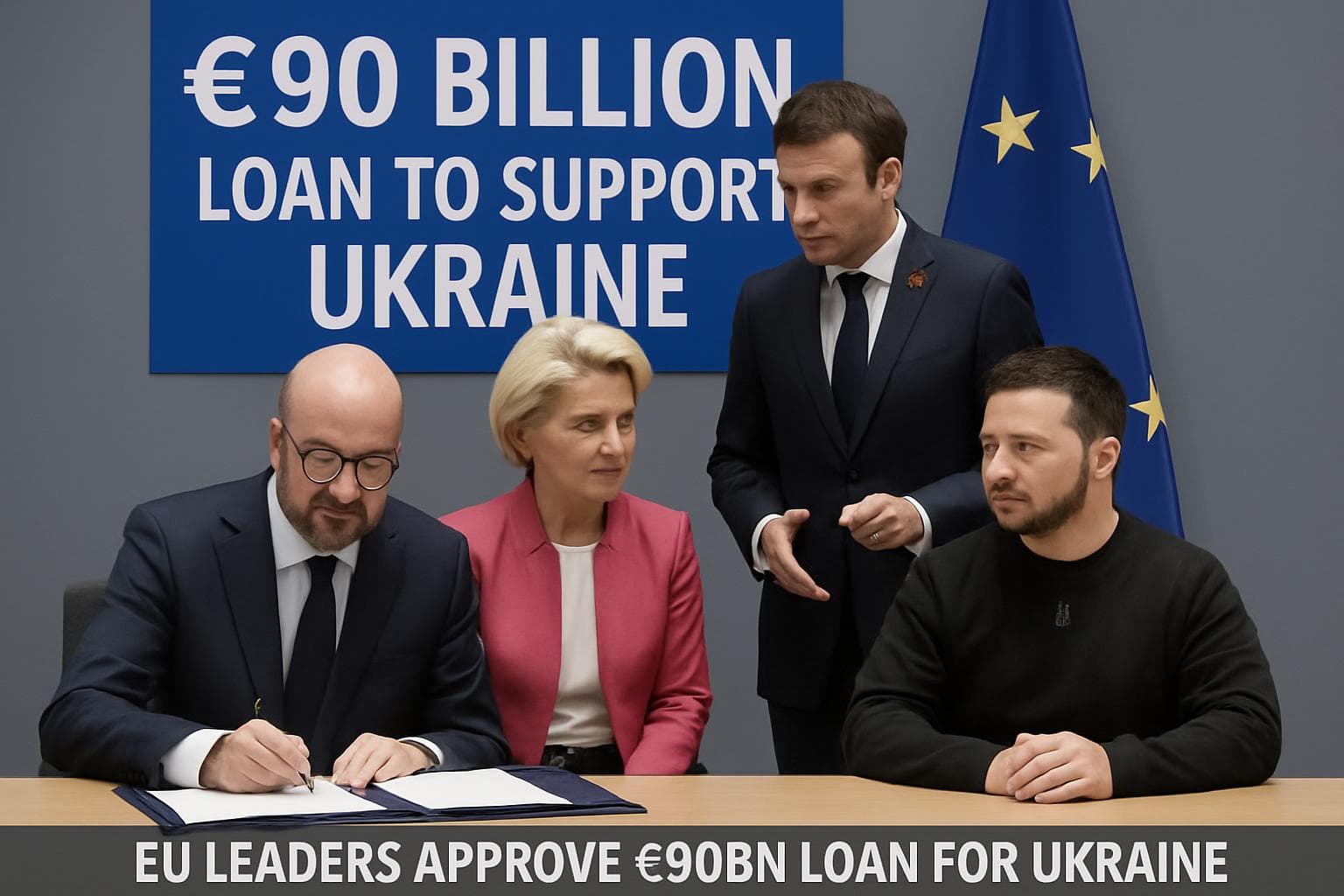 EU leaders discussing a €90bn loan for Ukraine