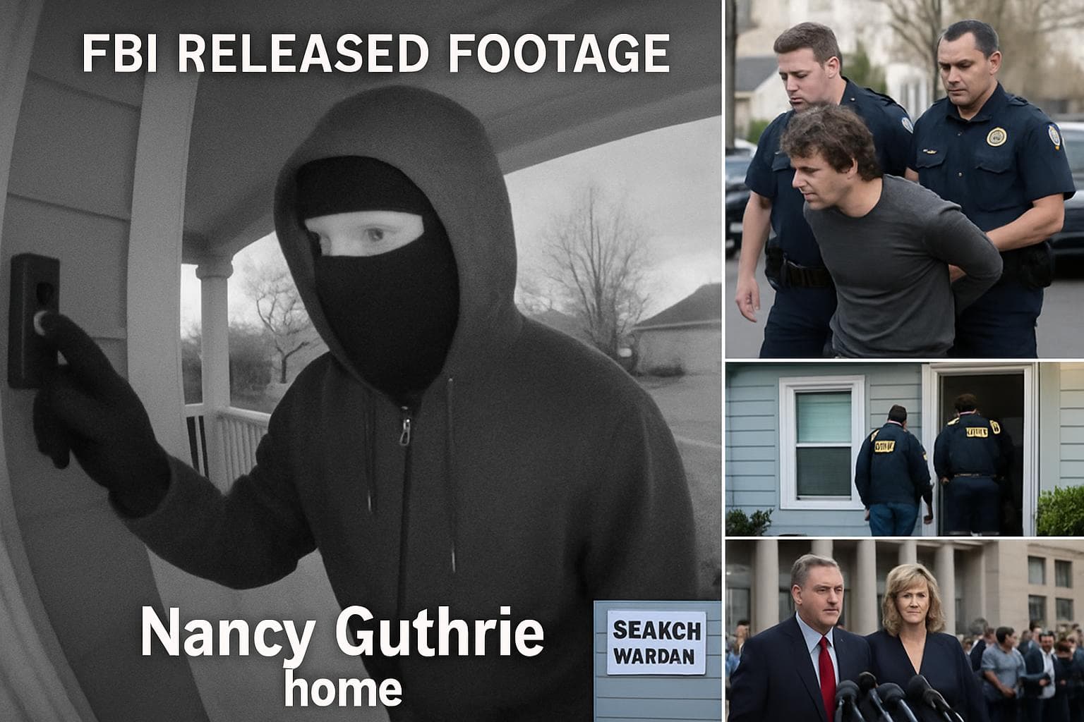 Masked person tampering with a doorbell camera