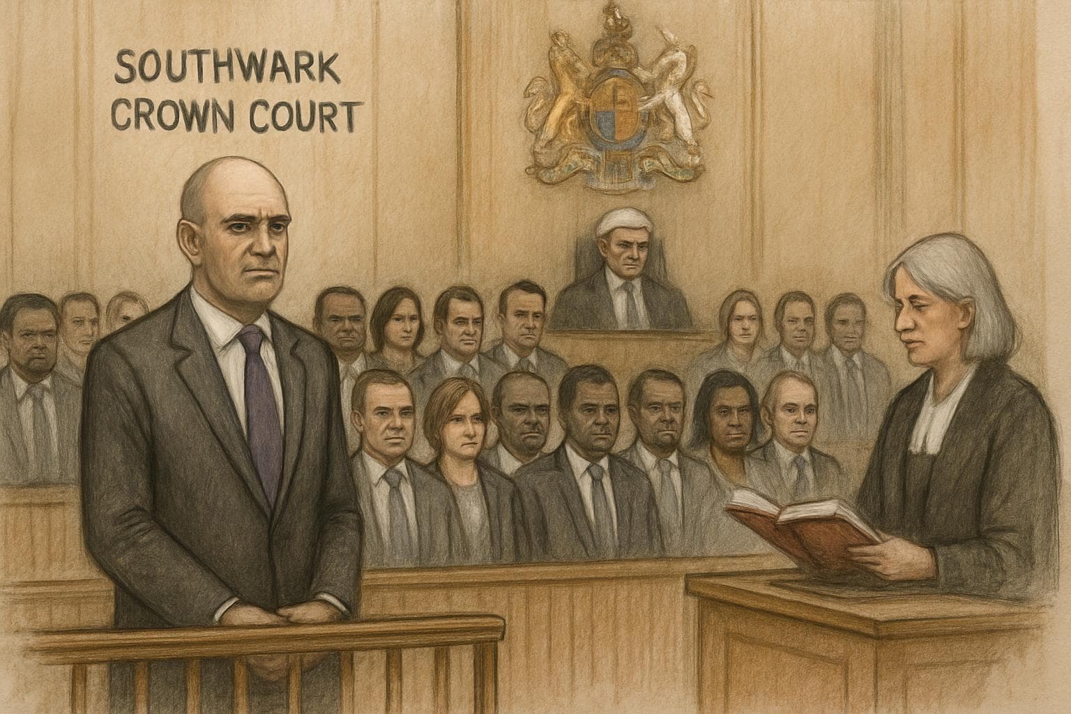 Former MP on trial with 14 co-defendants at Southwark Crown Court