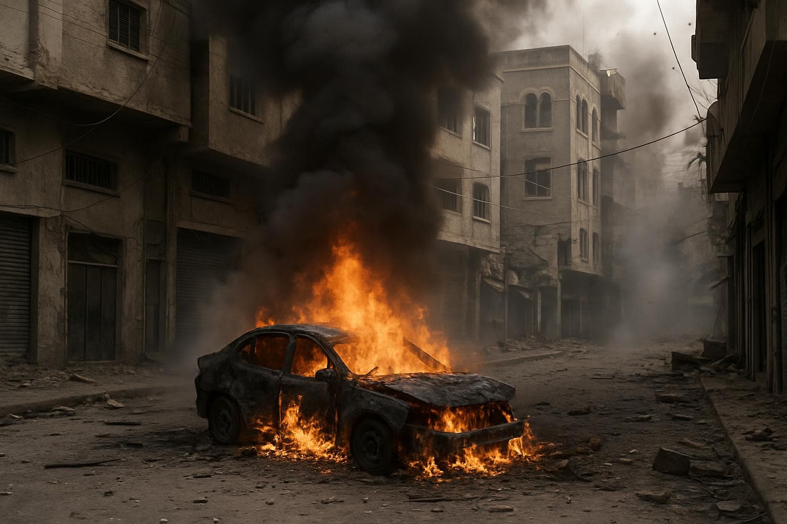 Targeted strike on a vehicle in Gaza City