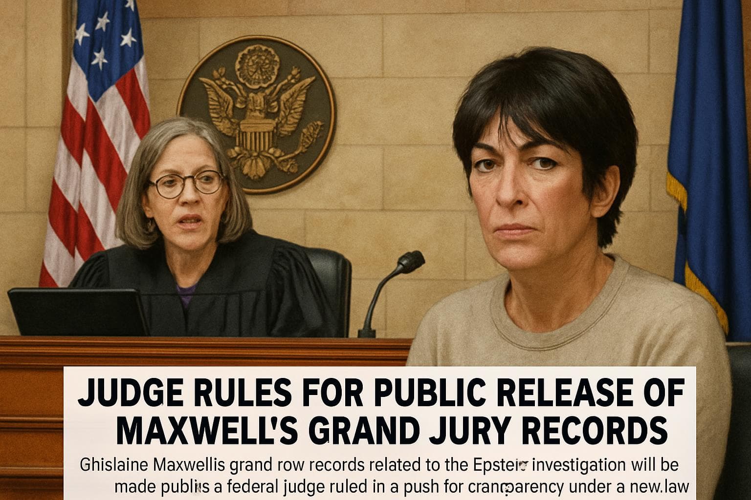 Federal judge orders release of Ghislaine Maxwell's grand jury records