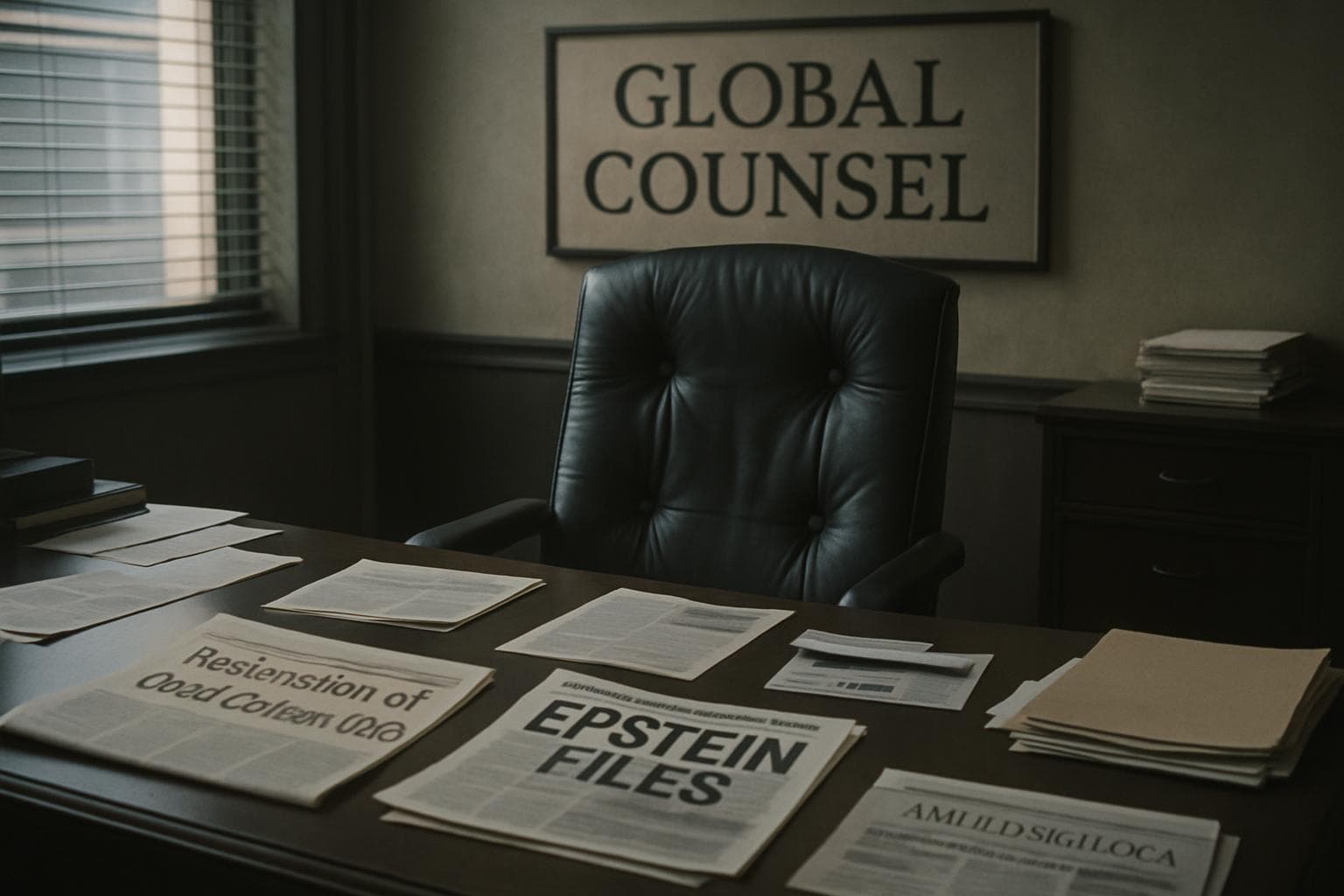 Empty office chair symbolizing CEO resignation