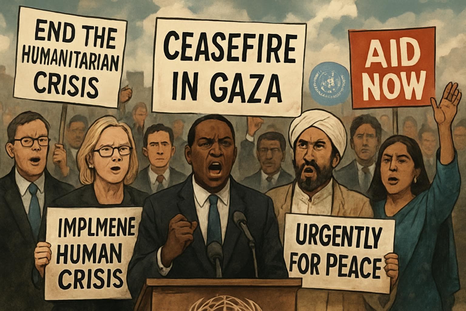 Global leaders and organizations advocating for Gaza ceasefire