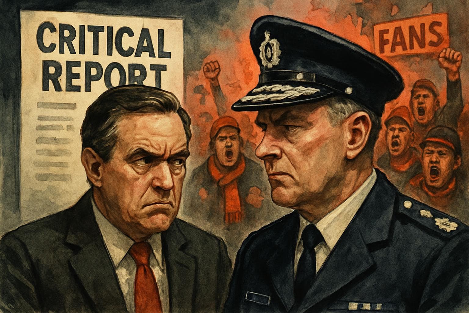 Government official expressing distrust toward police chief