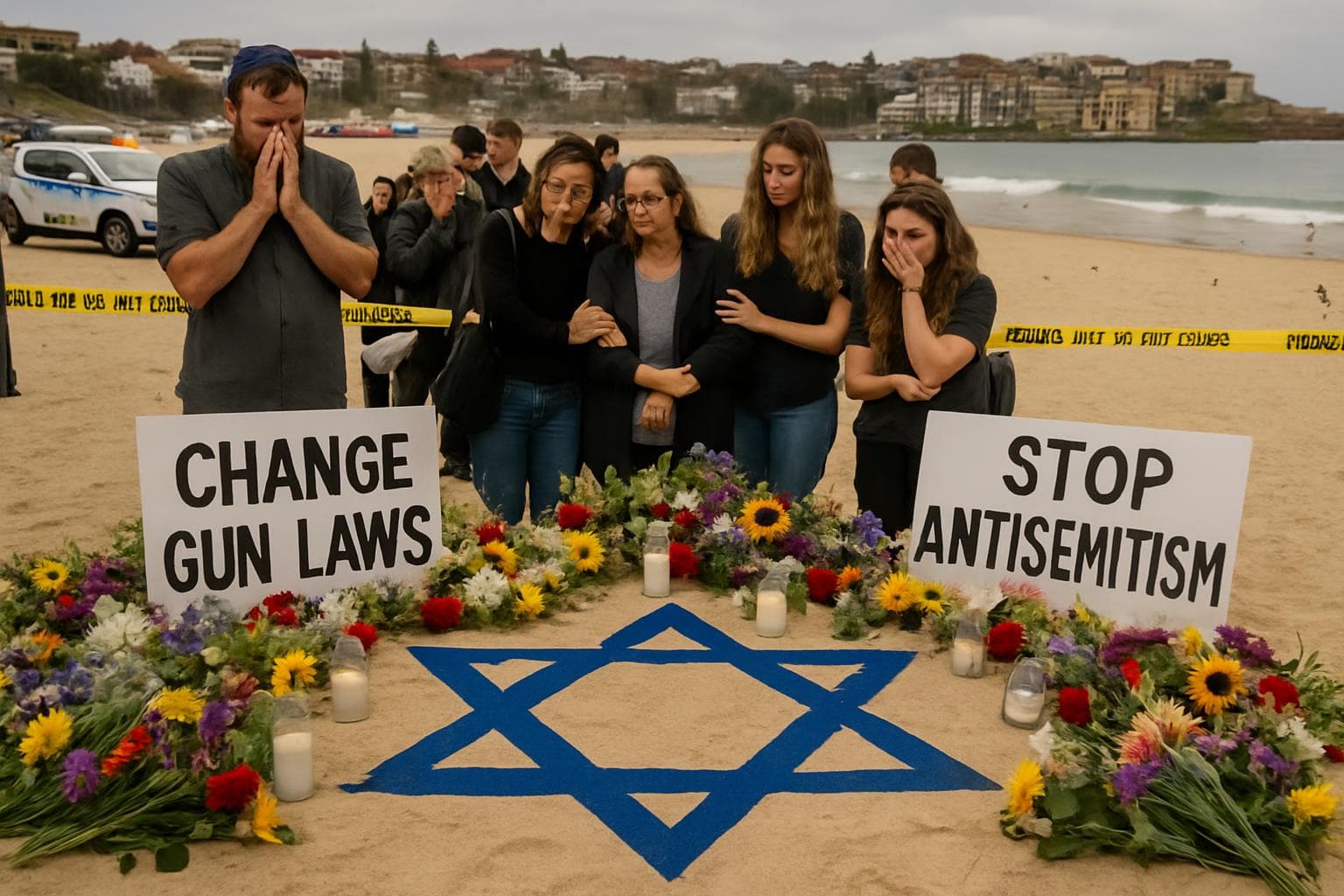 Hanukkah celebration at Bondi Beach with gunmen attack