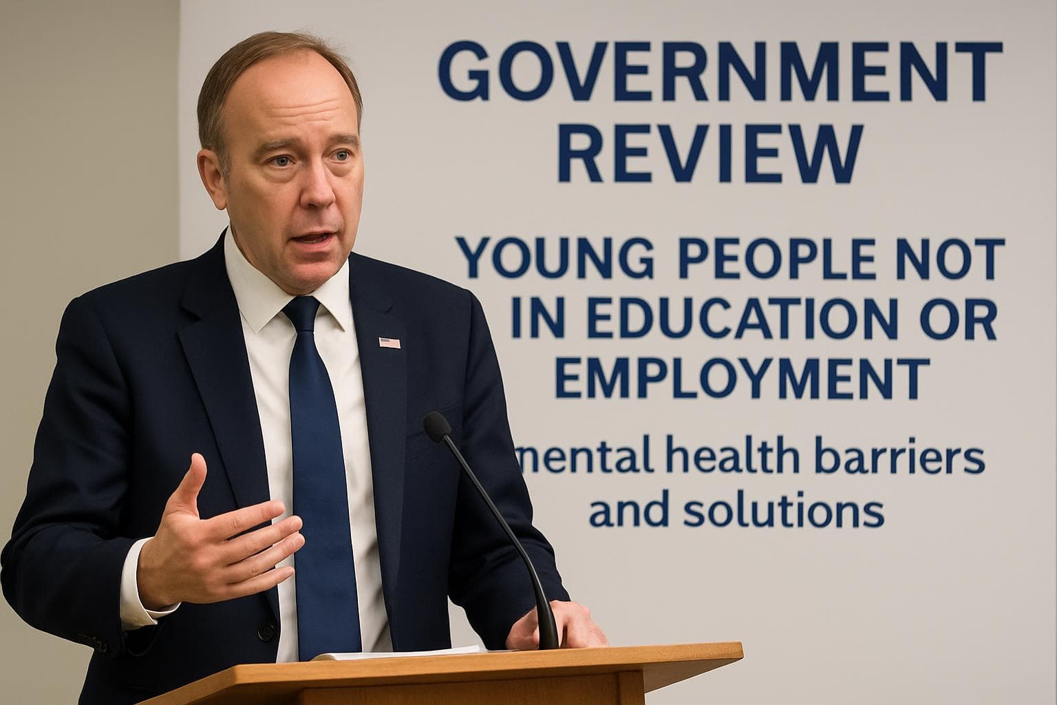 Former Health Secretary discussing youth employment and mental health