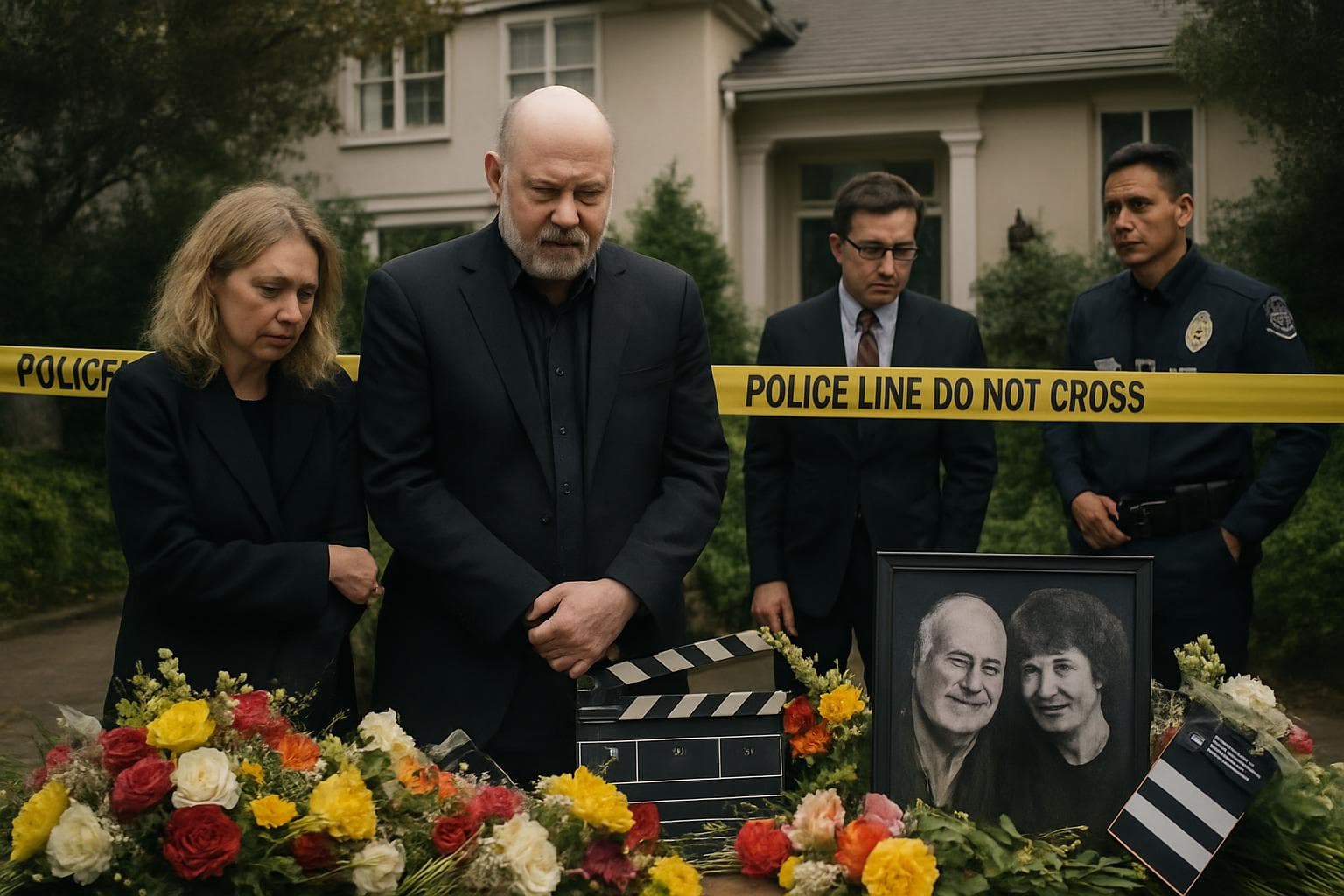 Mourners gather at Rob Reiner's Los Angeles home