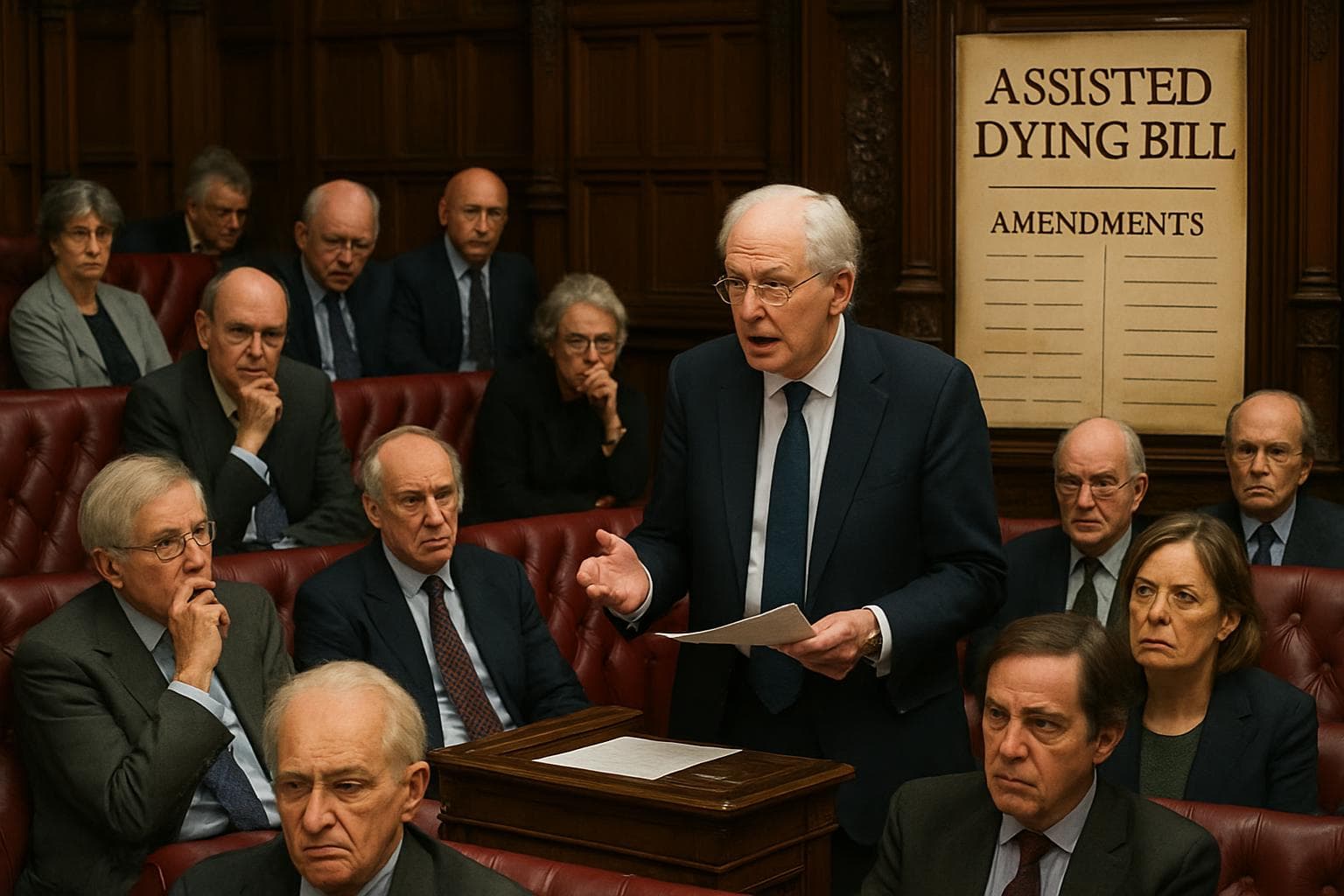 Lawmakers in the House of Lords debating the Assisted Dying Bill