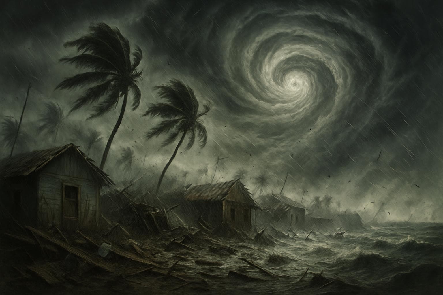 Hurricane Melissa causing destruction in the Caribbean