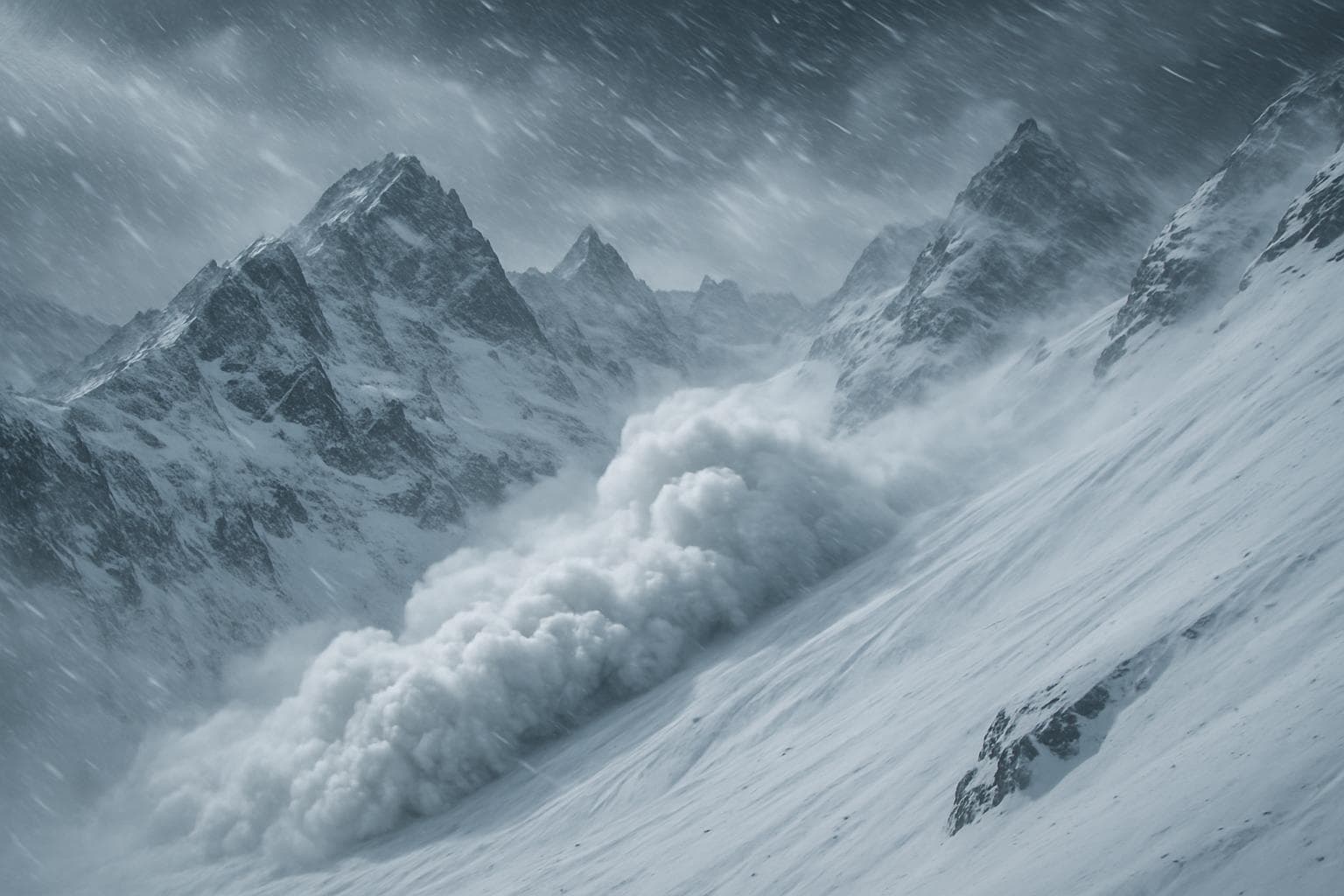 Heavy snowfall and strong winds in the Sierra Nevada and Alps.