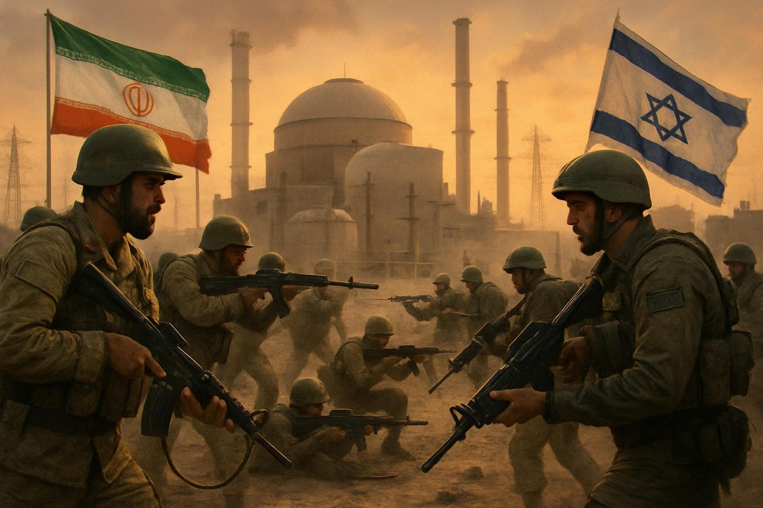 Iranian and Israeli forces preparing for conflict near nuclear sites